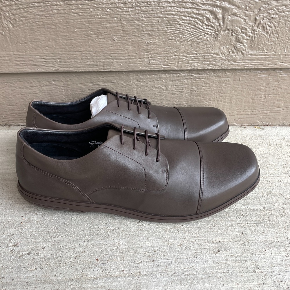 NEW Birchbury Brenston Moonrock Brown  Men's US 14 Barefoot Leather Dress Shoe
